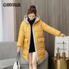 Зимняя женская хлопковая одежда средней длины, свободная куртка больших размеров из плотного хлопка