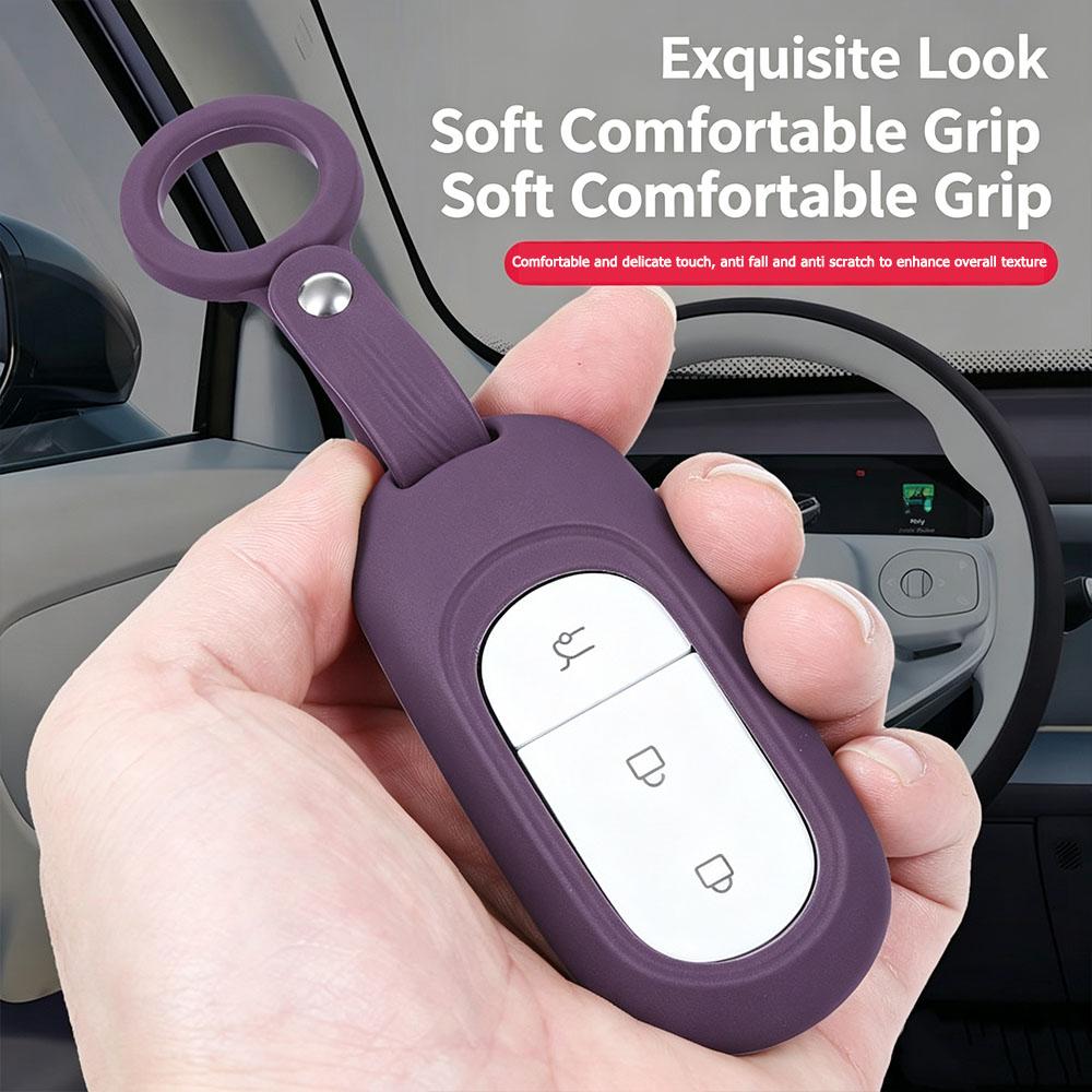 Для Leapmotor B10/B01/B03X/B05 Чехол-брелок для автомобильного ключа Защитный корпус Силикон/АБС Полностью прозрачный Полный комплект Автоаксессуары