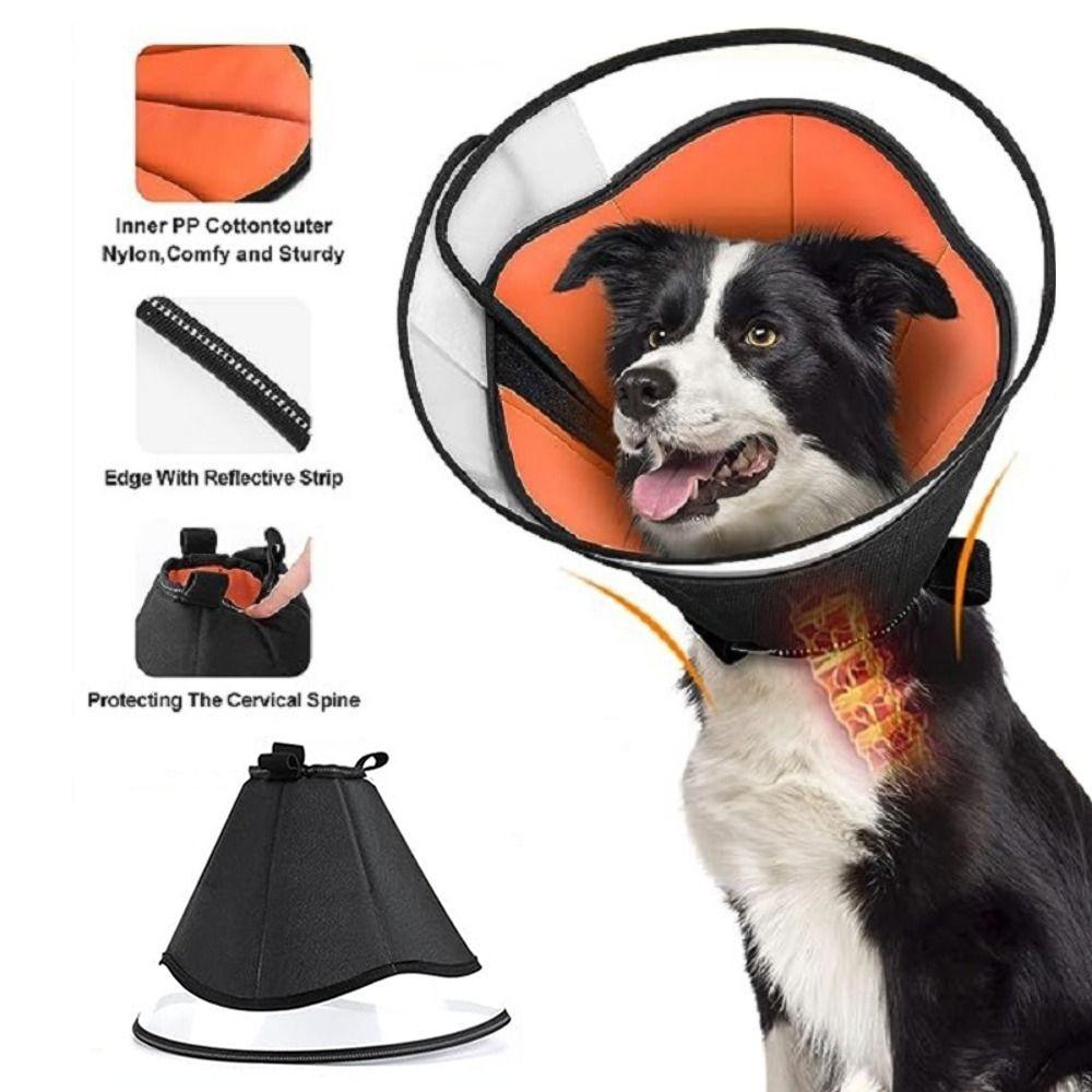 Soft Pet Anti-bite Collar Breathable Recovery Collar Upgraded Dog Cone Large Medium Small Dogs