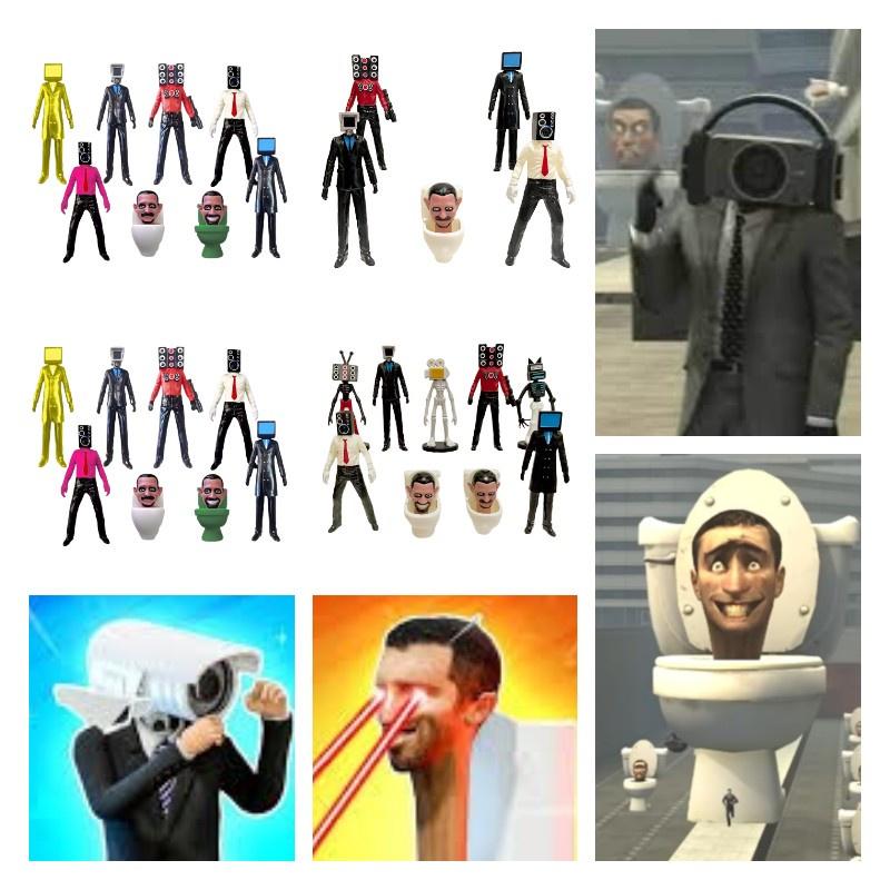 Высококачественный ПВХ 2,5-4,5 дюйма Туалетный Человек против Человека-Наблюдателя Фигурка Модель Украшение