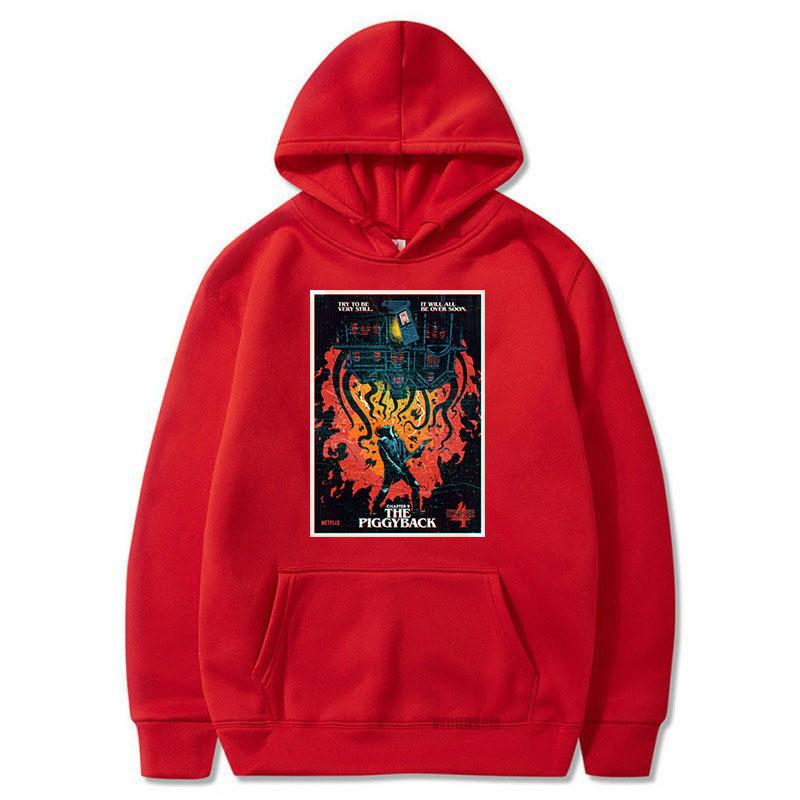 Худи с принтом Stranger Things4 с флисовой подкладкой 6621