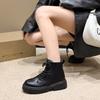 Осенние и зимние сапоги женские весенние эти популярные короткие сапоги с толстой подошвой сезонная обувь для маленьких людей
