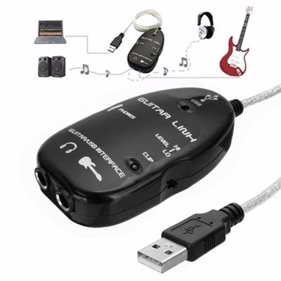 Кабель-адаптер для подключения гитары к USB-аудиоинтерфейсу ПК для записи