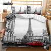 Комплект постельного белья «Архитектура» Комплект постельного белья «Мировая классическая архитектура» Комплект постельного белья из микрофибры для дома из 3 предметов, двуспальная кровать размера «king-size»