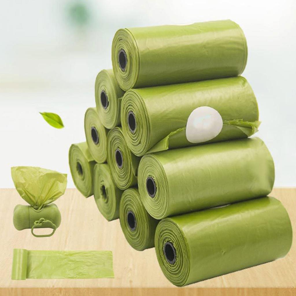 Одноразовый пакет для собачьих какашек, пакет для собачьих какашек, разлагаемый пакет для уборки(1/8/24 рулона) Принадлежности для чистки собак Простое использование