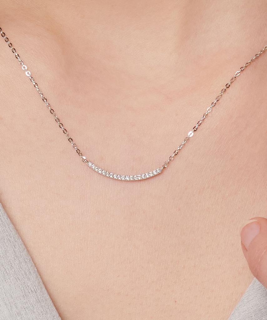 Loveenb [14K Gold] Lab Diamond Swing Stick Necklace