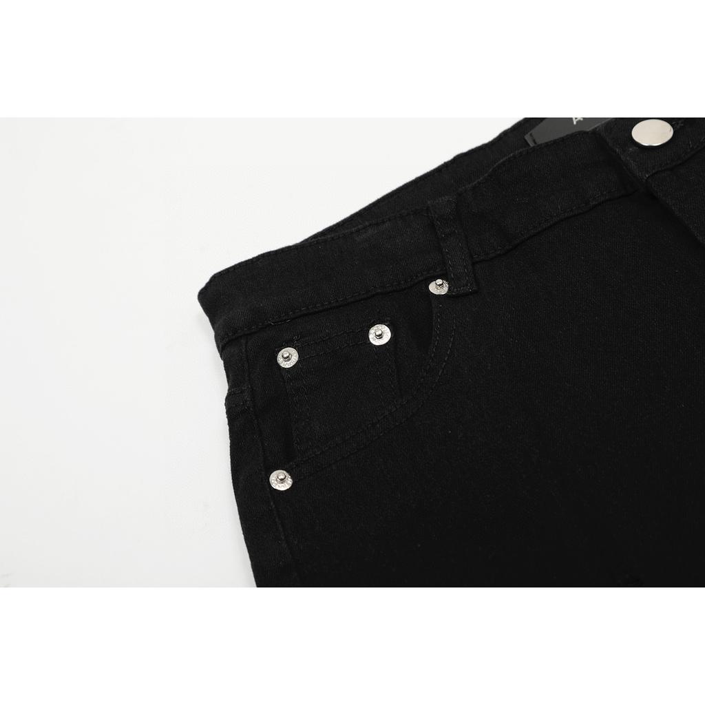 M02 Джинсы в американском стиле унисекс от Amiri, модные, с тканевыми нашивками, дырками, вышивкой, повседневные и модные брюки для хай-стрит