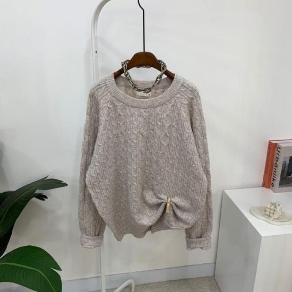 C S In The Room Cable Knit StretCh CrewneCk Raglan Long Sleeve 10 ColorS Chamo
