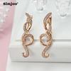 SIMJOO Fashion Zircon Simple Personality Earrings Jewelry
