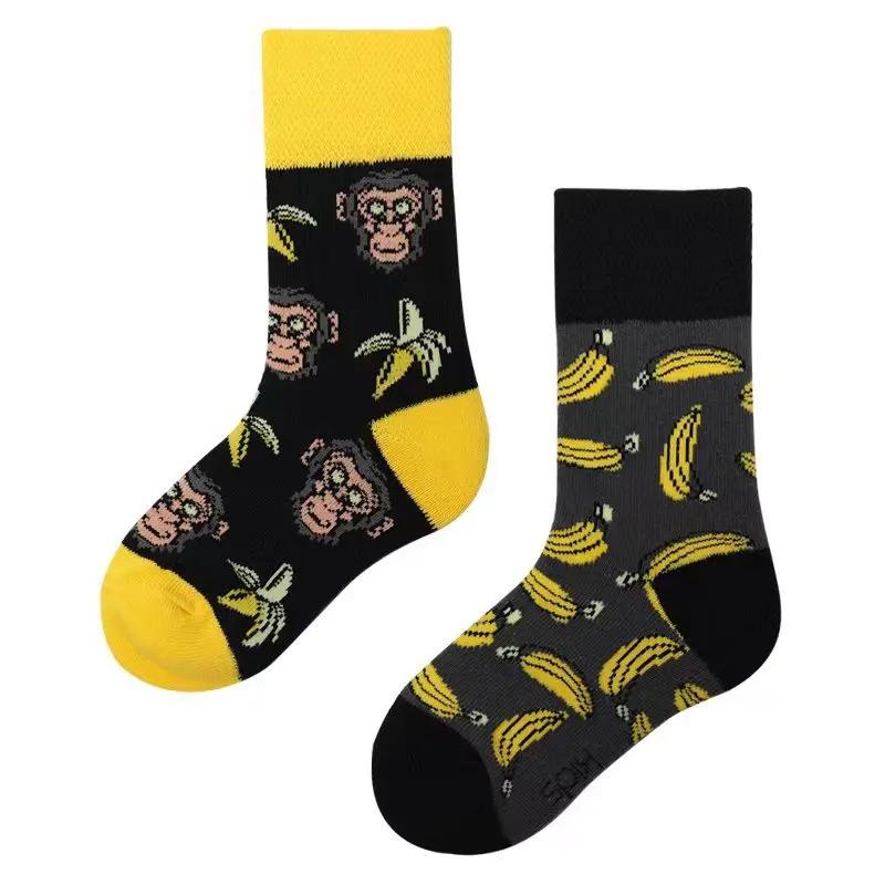 AB Новые детские носки в стиле родитель-ребенок для мальчиков и девочек, красочные, милые, мультяшные, модные, спортивные, детские, средней длины, хлопковые