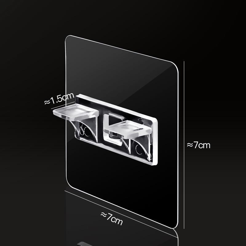 Fixed Shelf Support Bracket for Wardrobe and Cabinet, Load-Bearing Hook for Partitions, Layered Film Fixed Plate.