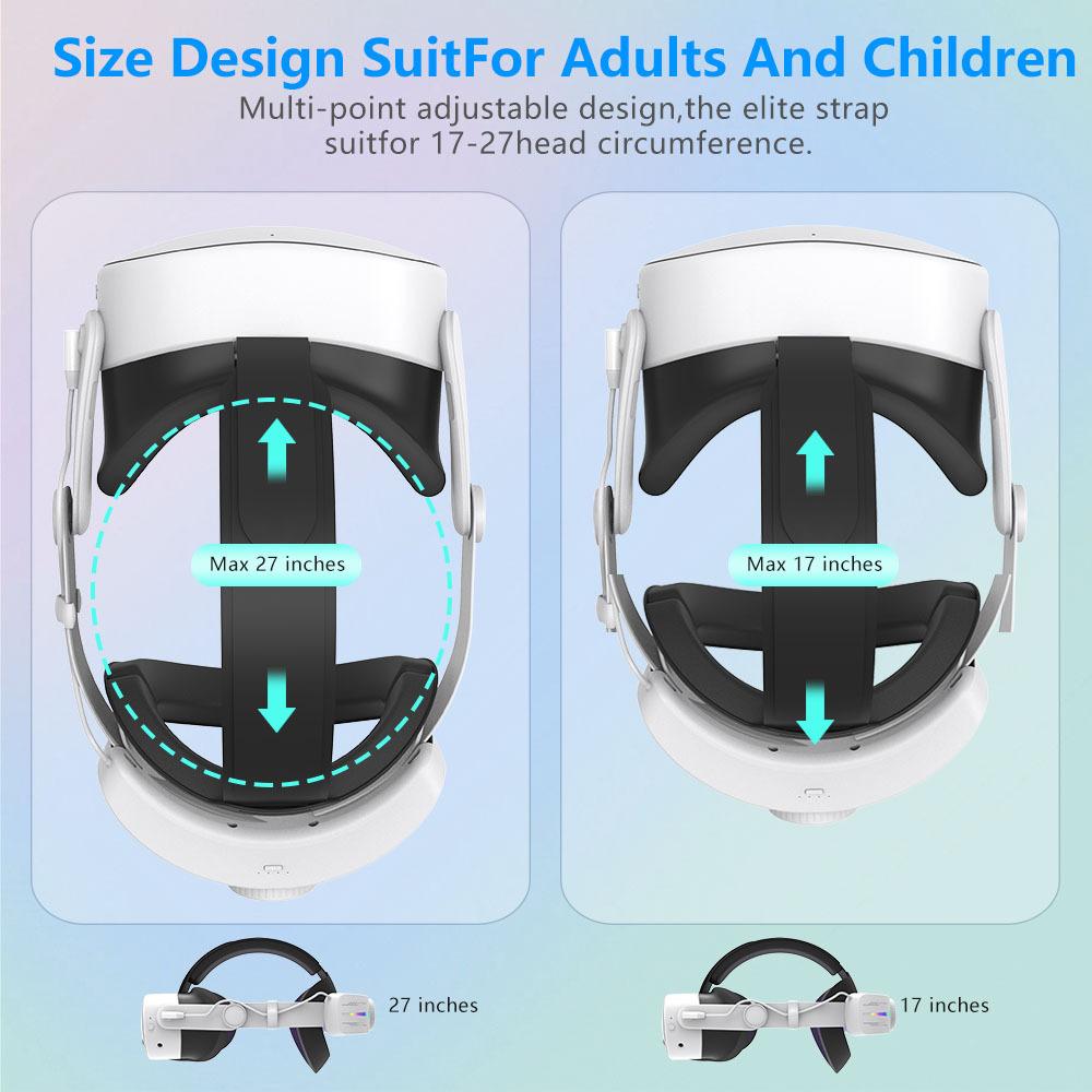 Аккумуляторная батарея емкостью 12000 мАч, повязка на голову для Meta Quest 3s VR, аксессуары 2024 Oculus Quest 3 S RGB Eilte Halo, повязка на голову, быстрая зарядка 25 Вт