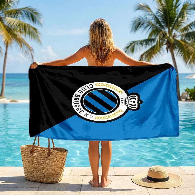 Club Brugge FC print Quick Dry Beach Towel Microfiber Absorbent Portable Travel Swimming Towel