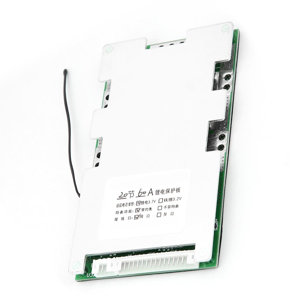 20S 60A литиевая батарея плата защиты зарядки BMS PCB с балансировкой заряда