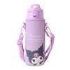 Sanrio (SANRIO) Stainless Steel Bottle with Cover, Kuromi, for Kids, Keeps Drinks Cold, Capacity: 470mL, Includes Name Space, One-Touch Opening, Direc