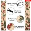 Merry Christmas Porch Sign Vertical Contrasting Letters 1 Pair Polyester Indoor Outdoor Decor