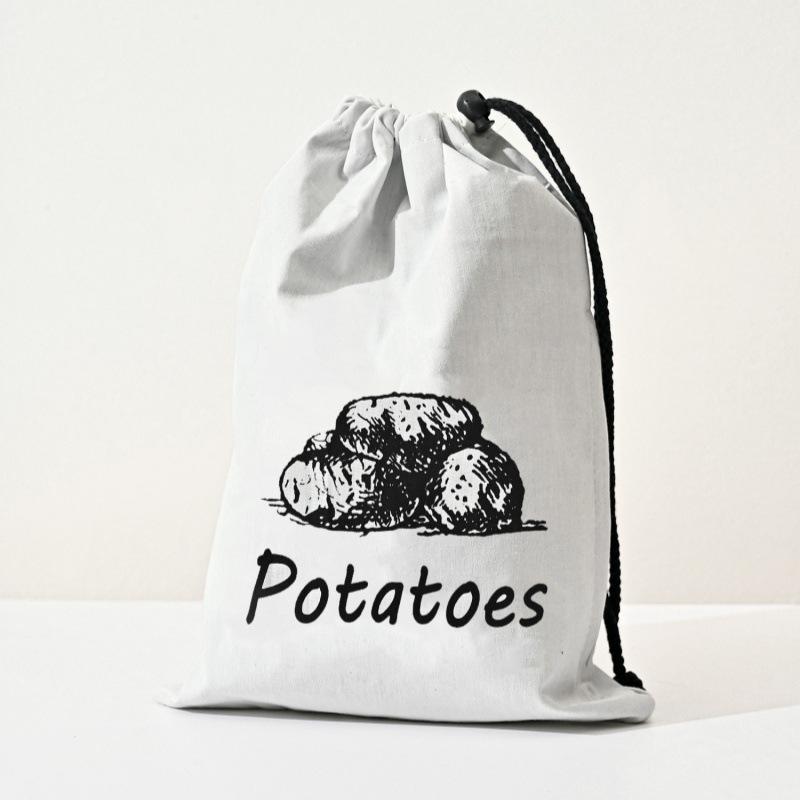 1/3pcs Reusable Shopping Bags Vegetable Storage Bag Garlic Onion Fruit Drawstring Bags Canvas Bag Multipurpose Bags Portable