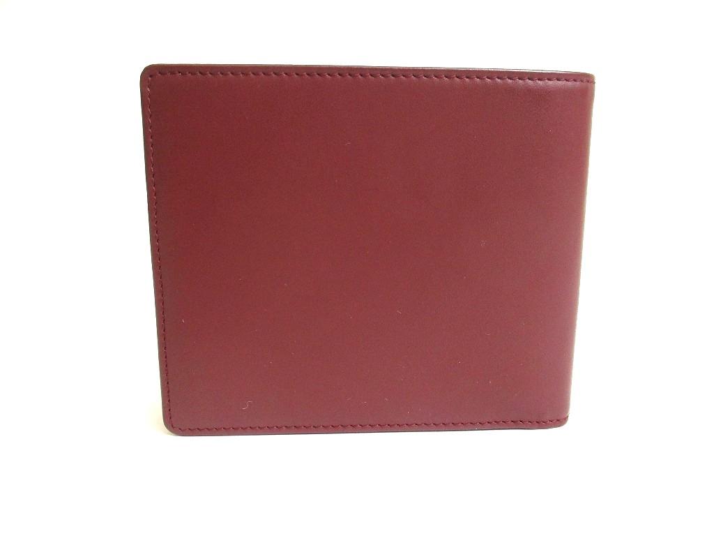Authentic Cartier Must de Cartier Bordeaux Leather Bifold Bill Wallet Purse #b079  Open box