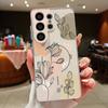 Магнитный Чехол Для Телефона Для Samsung Galaxy S25 S26 Ultra Edge S24 S23 FE A17 A56 A37 A16 A55 A15 A36 A35 A54 5G Мультяшная Цветочная Обложка