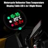 5in1 Motorcycle Volmeter Water Temperature Gauge LED Digital Display+22mm Sensor