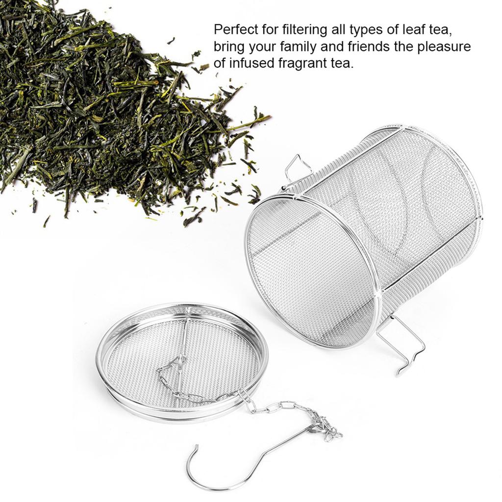 Stainless Steel Tea Ball Strainer Soup Seasonings Seperation Basket Spice Filter 12 X 13cm