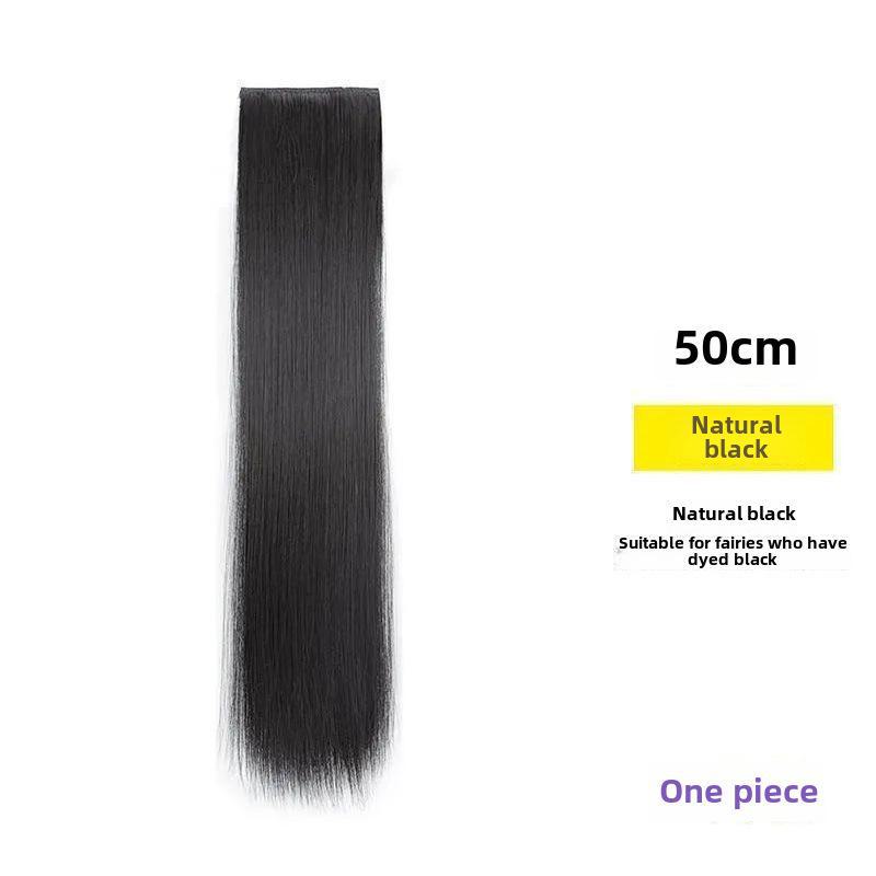 Women's Long Straight Seamless Hair Extensions - Three-Piece Invisible Wig Patch