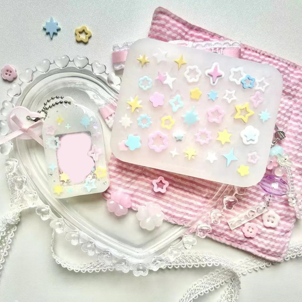 Силиконовые формы для маникюра «Звезда» с узорами звезд, формы-подвески для нейл-артистов, форма для креативных маникюрных украшений