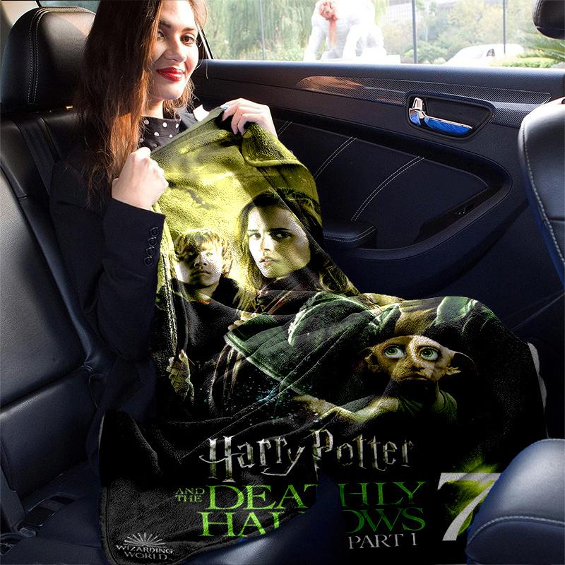 Harry Potter and the Deathly Hallows Part 1 Poster PrintPrint Blanket, Soft Blanket For Sofa Office Bed And Travelling Daughter Birthday Gif