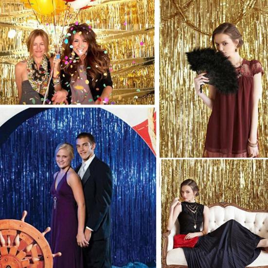 Глянцевый девичник с кисточками и мишурой, фон для вечеринки, блестящая бахрома, занавеска для домашнего декора