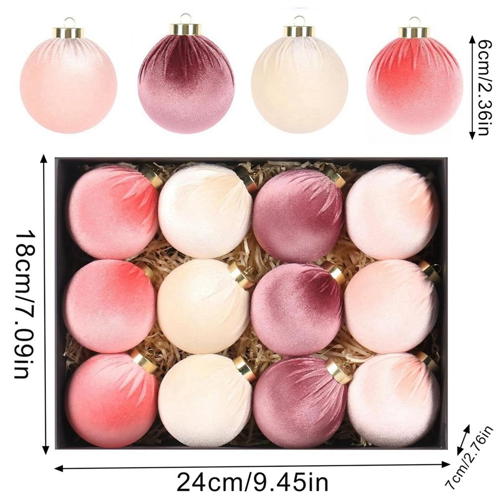 6 см/12 шт. Обернутый тканью шар Рождественский шар Украшение Подвеска Рождественское украшение