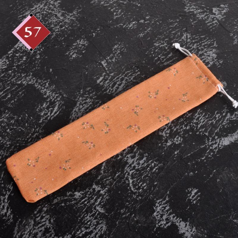 Японский стиль DIY дорожная сумка для хранения карман на шнурке соломенная посуда портативная сумка на шнурке ложка палочки для еды тканевая сумка