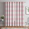 Розовые клетчатые шторы для окна для эстетики спальни, розовые и белые шторы с принтом гингемной клетки, затемняющие комнату, теплоизолированные, блэкаут