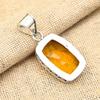 Медовый топаз, драгоценный камень, кулон ручной работы из стерлингового серебра 925 пробы для женщин