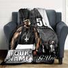 Name Custom 50 cent Print Flannel Blanket High Quality Warm Comfortable Cover for All Seasons Perfect for Gifts Home Decor