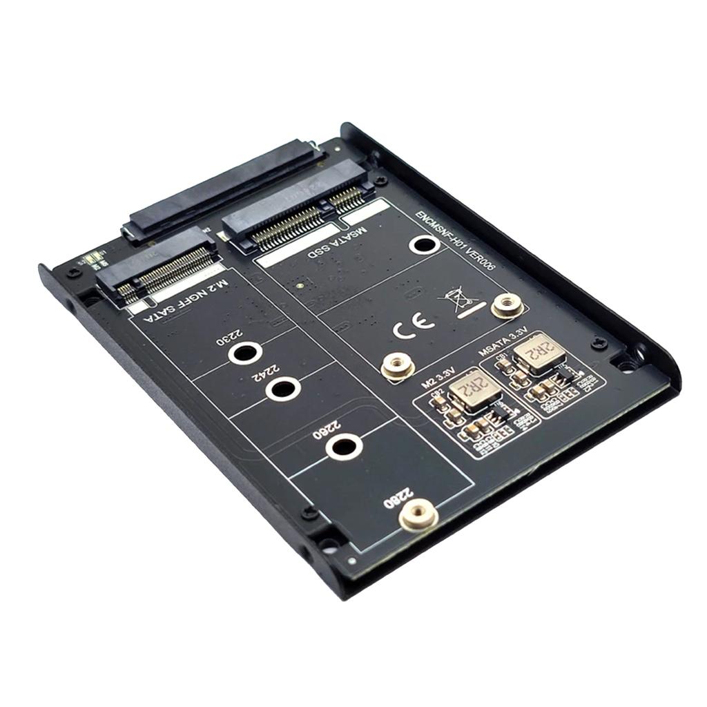 M.2 NGFF MSATA SSD To SATA 3.0 2.5'' Adapter M.2 SSD Converter Card JBOD Adapter For 2230/2242/2260/2280 Card 6Gbps