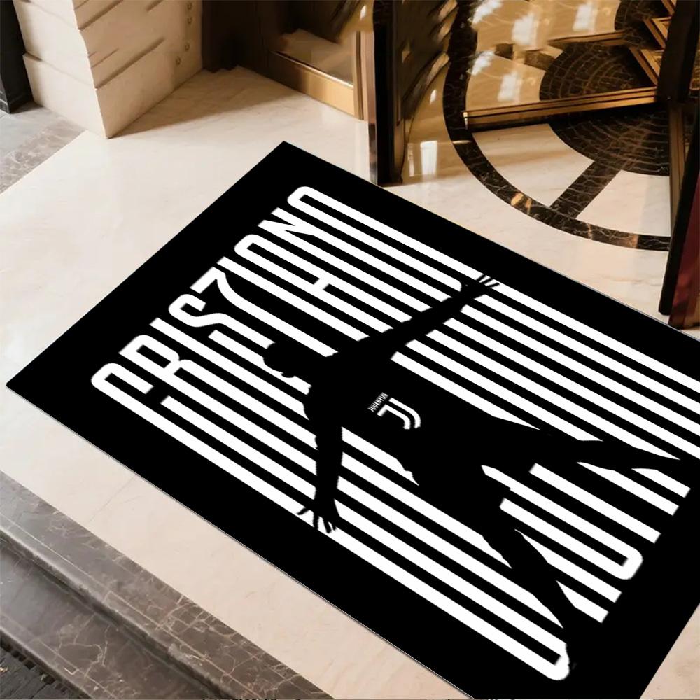 Ronaldo's Legendary Number Floor Mat Design for Kitchen Entryway Foyer Balcony Anti-slip Rug Decorate Offices Perfect Gift for Friends & Family