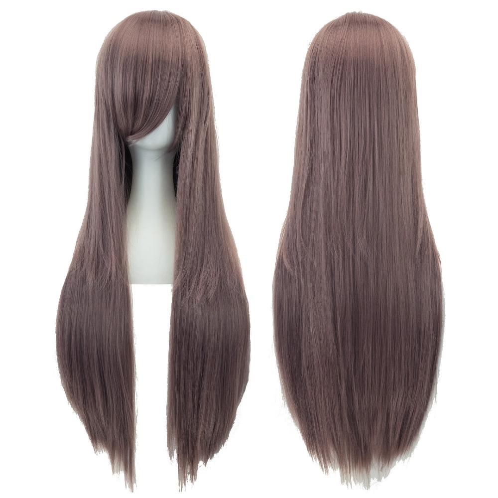 80cm Long Synthetic Hair Heat Resistance Anime Straight Hairpiece Halloween Cosplay Wigs for Women