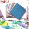 50 Pcs Color Origami Hearts Confetti Origami Paper Handmade Folded Paper Hearts for Wedding Party Engagement Birthday Decorate