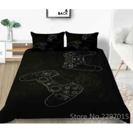 Fashion Black Family Game Gamepad 3d Bedding Set Adult Kids Gifts Pillowcase Duvet Cover Sets Bedroom Decor King Bed Linen Sets