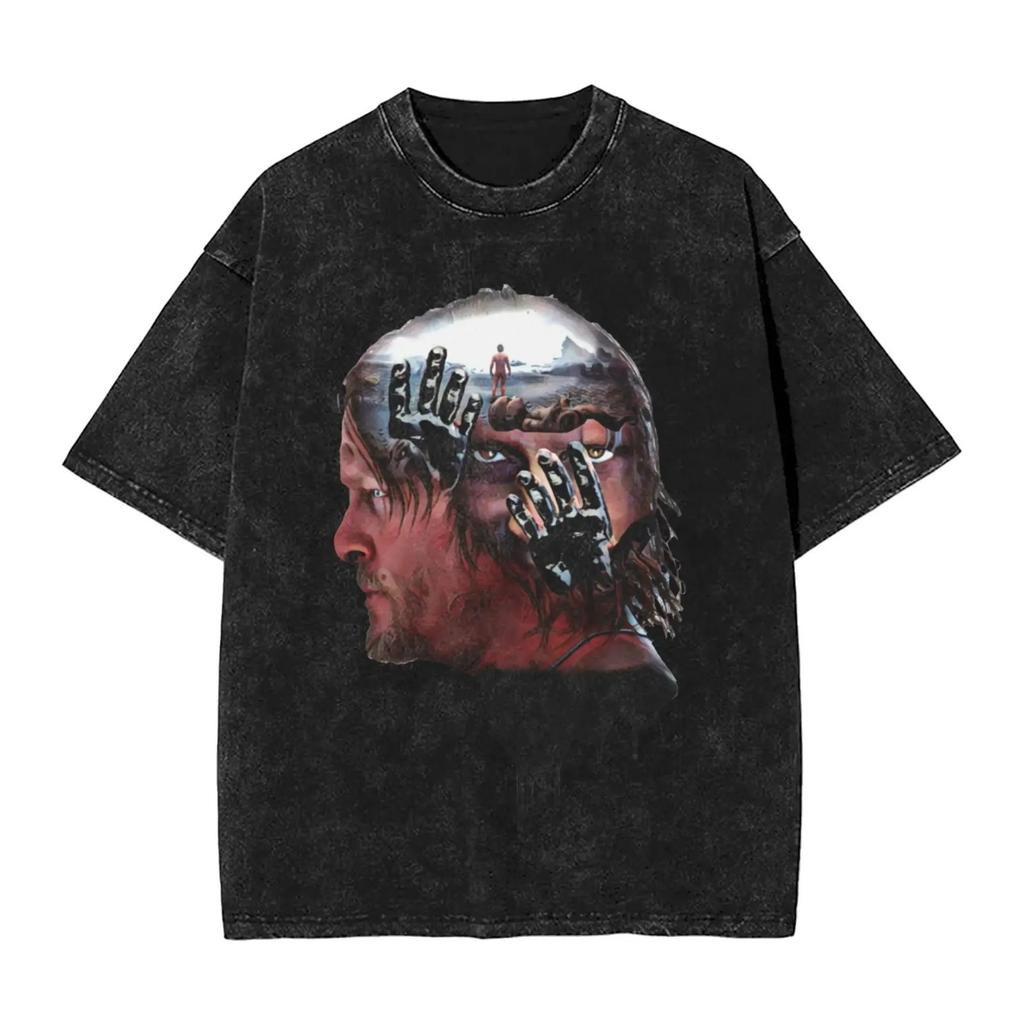 Death Stranding 2 T-Shirt Video Game Shirt Washed Cotton Tees Unisex