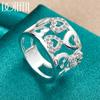 925 Sterling Silver Heart-Shaped AAA Zircon Ring Fashion Wedding Jewelry