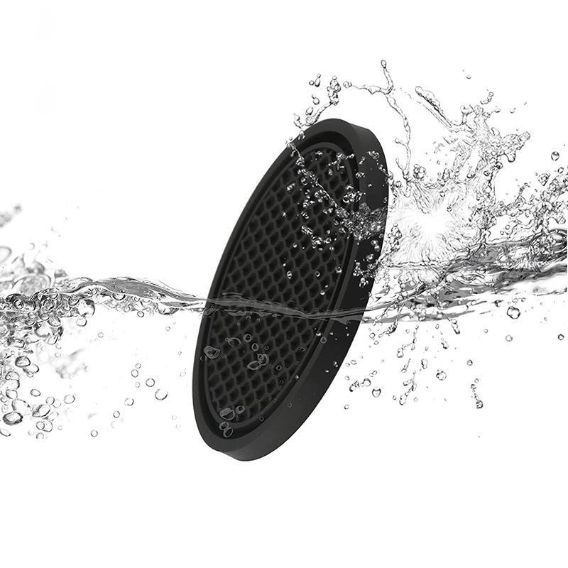 2-4pcs Black Car Auto Cup Holder Anti Slip Insert Coasters Pads Interior Accessories For Most Cups Accessories