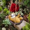 1 подвеска-качели для люльки с ленивцем, подвеска для украшения сада/балкона/дома, изделия из смолы