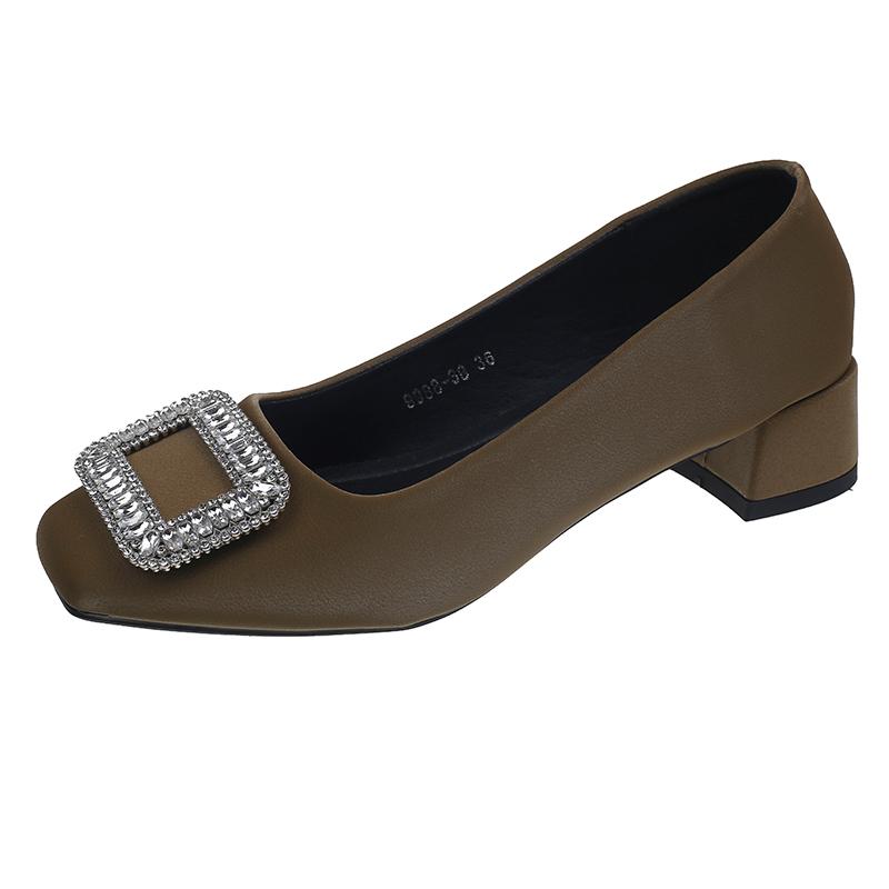 Модные свадебные туфли невесты, женские туфли-лодочки 2024 года, роскошные атласные туфли со стразами, квадратный носок, толстый каблук, свадебные шелковые туфли для невесты