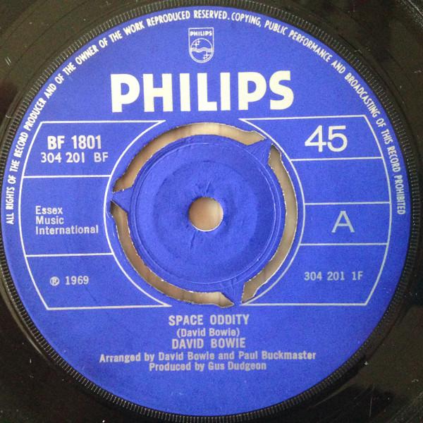 7-дюймовая пластинка DAVID BOWIE Space Oddity 3042011F Philips 1969 Великобритания Регги Ска Даб Б/у
