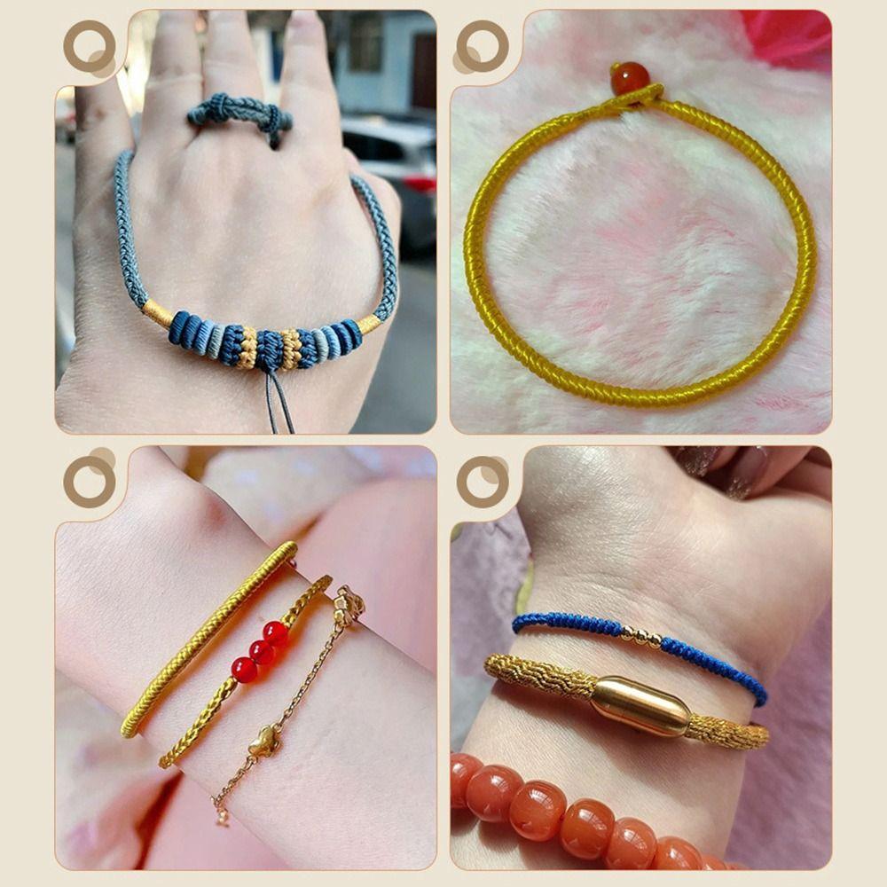 Rope Texture Braided String Gradient Color Woven String High Quality Macrame Cord Jewelry Making