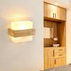 Wooden Led Wall Lamp Bedroom Bedside Lamp Japanese Style Study Living Room Balcony Stair Light