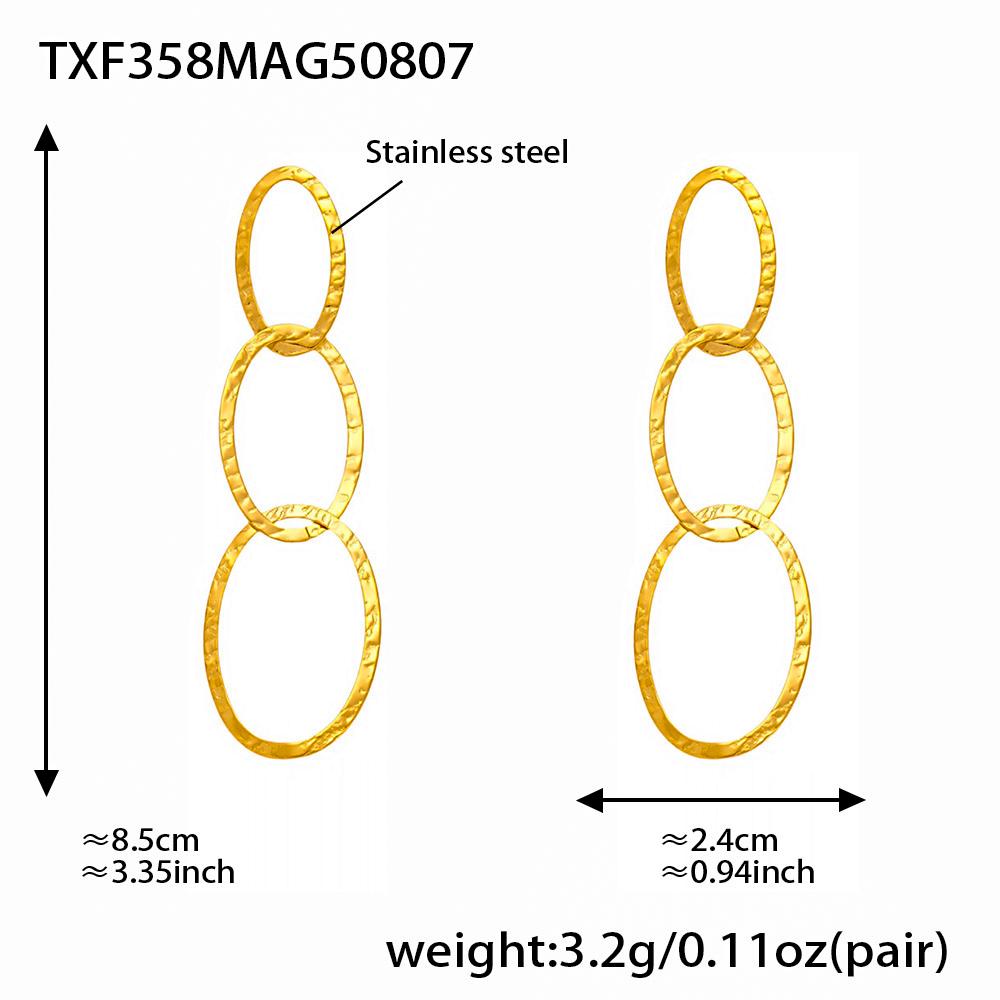 Толстая цепь ожерелье браслет серьги из нержавеющей стали с 18-каратным золотым покрытием наборы ожерелий браслетов серег-подвесок для женщин