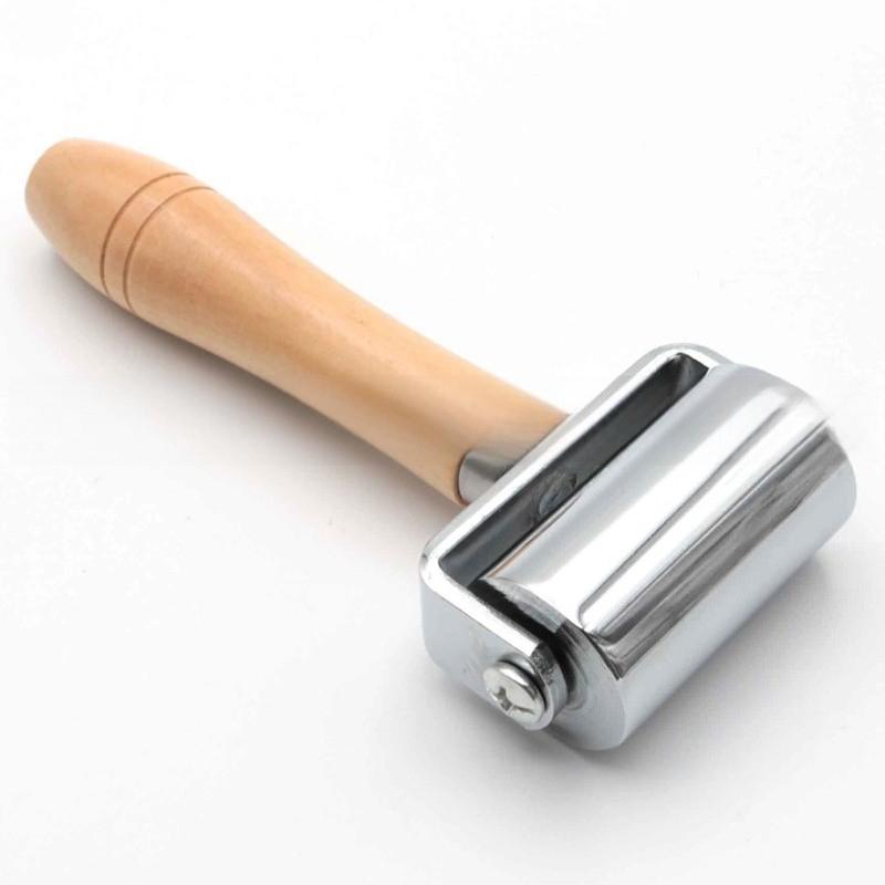 Leather Press Edge Roller 26/60/100mm Wooden Handle Leather Roller Tool Leather Craft Laminating Trimming Tool Portable Tools