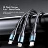 6A 120W 3 в 1 USB Type C кабель для быстрой зарядки телефона зарядное устройство шнур для передачи данных для iPhone Samsung Xiaomi Huawei быстрая зарядка Micro USB провод